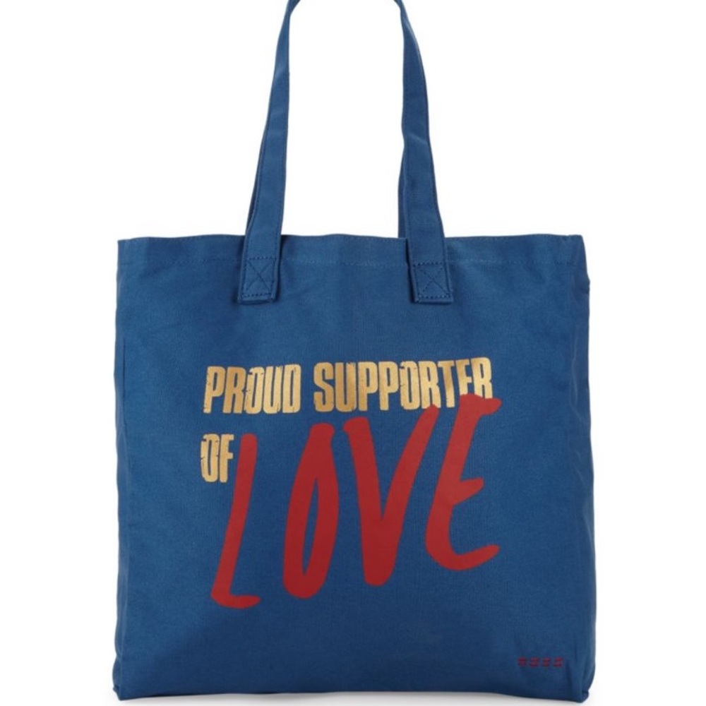 NWT • Peace Love World • Proud Supporter of Love Tote Bag